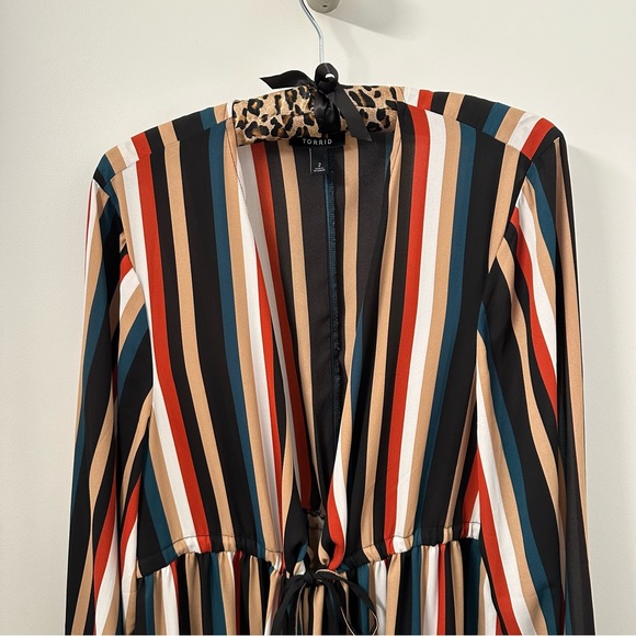 Torrid Georgette Striped Long Sleeve Kimono Duster - Picture 5 of 7